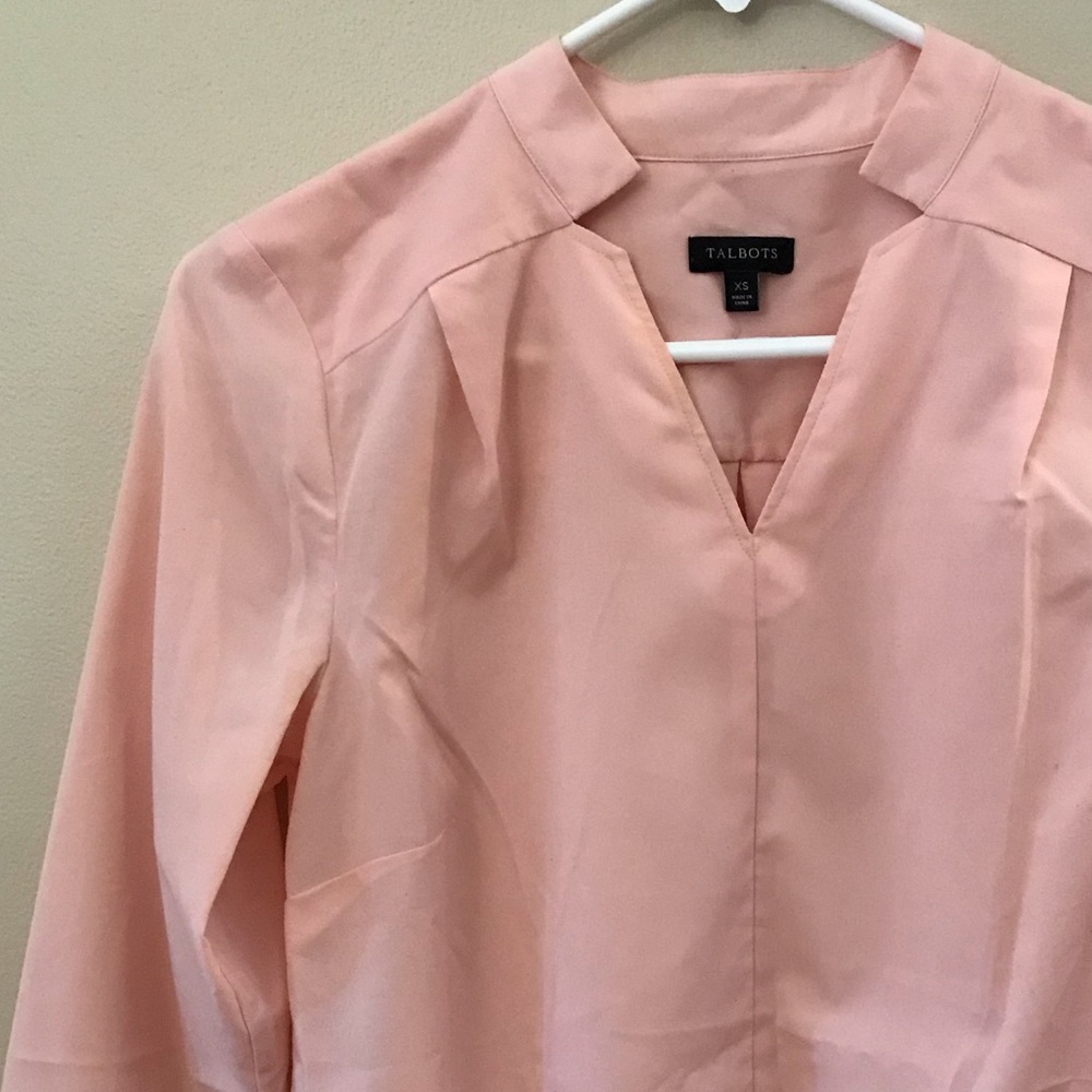 Talbots pink blouse